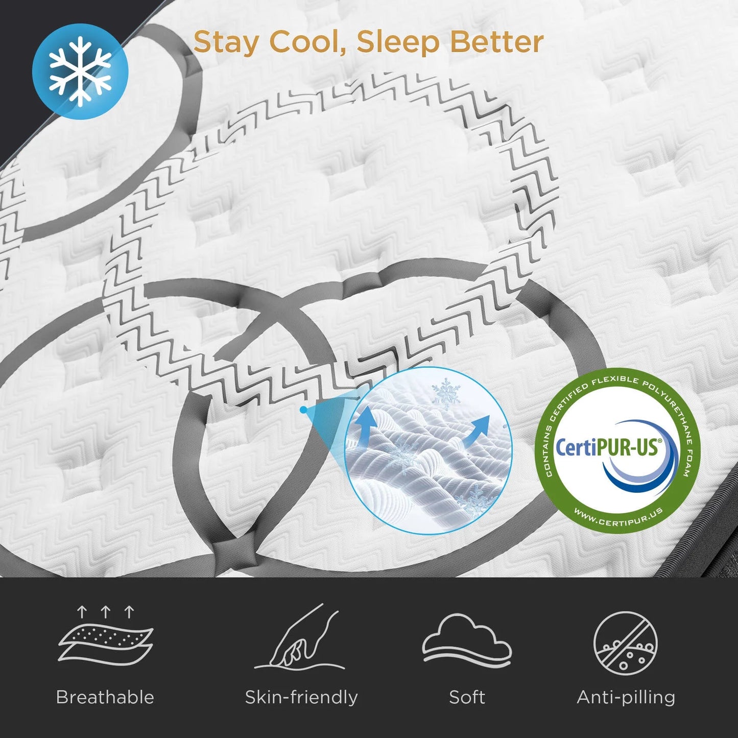 King Mattress 12" Hybrid Gel Memory Foam Mattress with 930 Individually Wrapped Pocket Coils, Medium Firm Support, Pressure Relief, Mattress in a Box