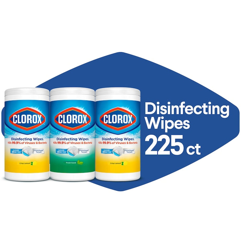 300 -Count Crisp Lemon/ Fresh Disinfectant Wipes All-Purpose Cleaner 4 -Pack