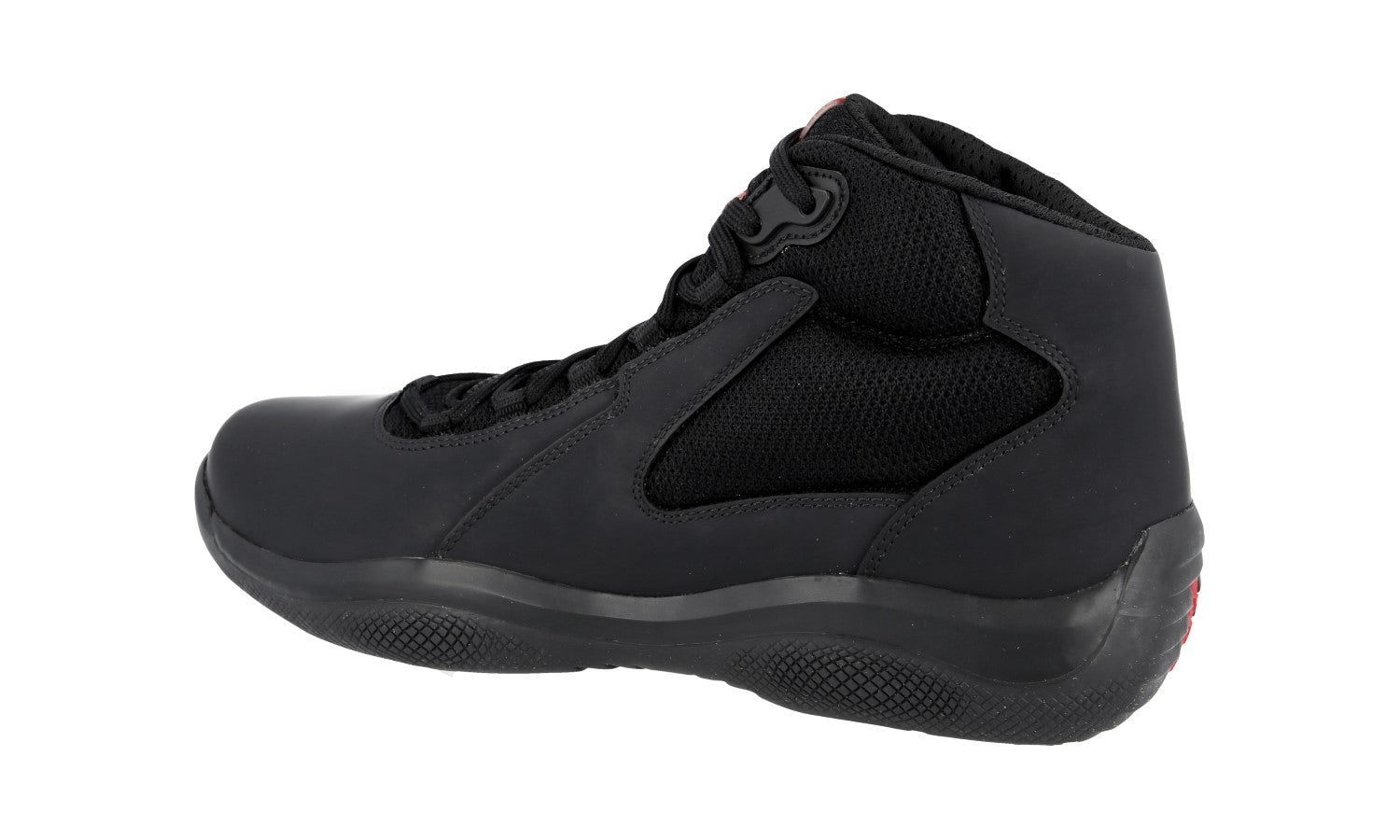 PRADA AMERICAS CUP HIGH-TOP SNEAKERS SHOES 4T2871 BLACK