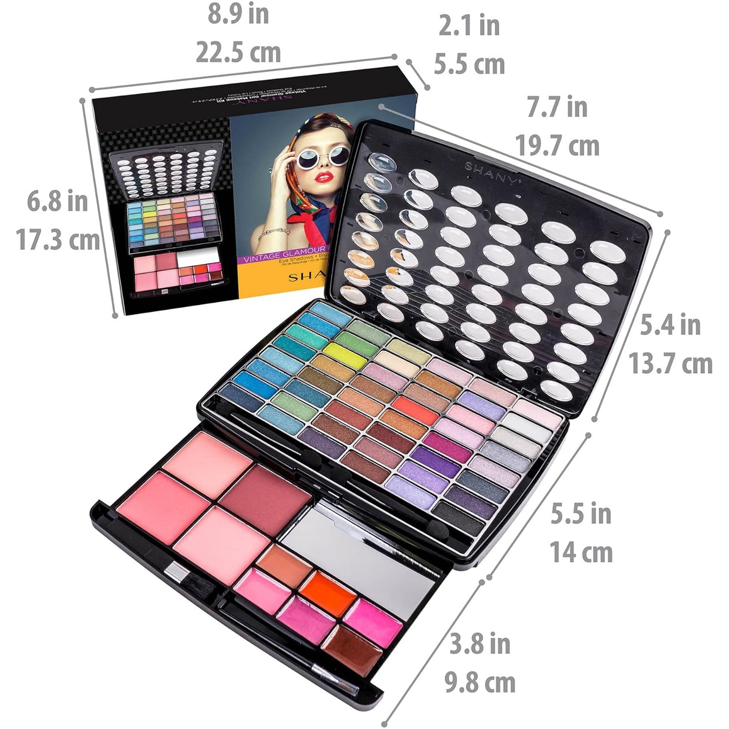 SHANY Glamour Girl Makeup Kit Eyeshadow Beauty Palette with Eye Shadows, Blushes