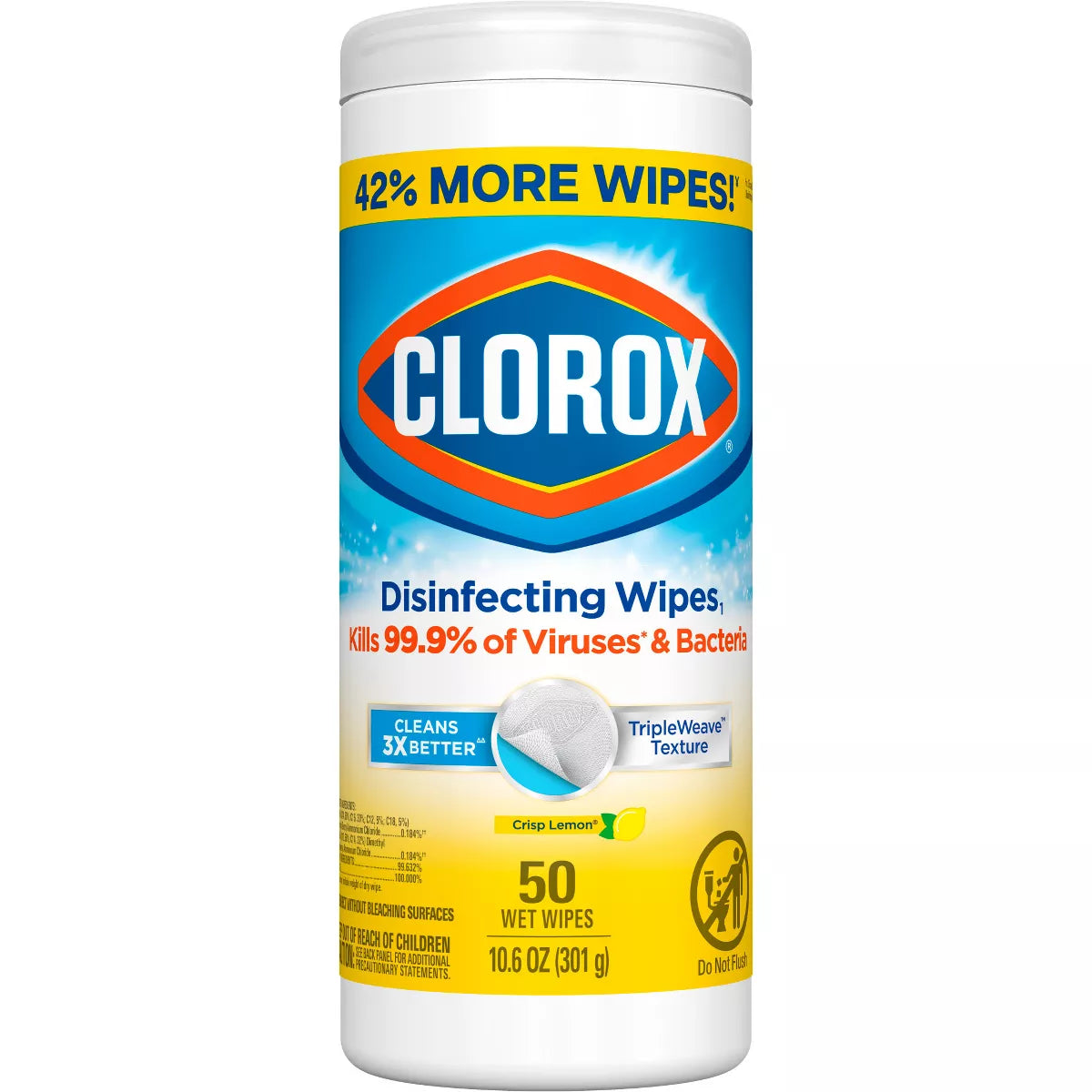 Clorox Crisp Lemon Disinfecting Wipes Bleach Free Cleaning Wipes
