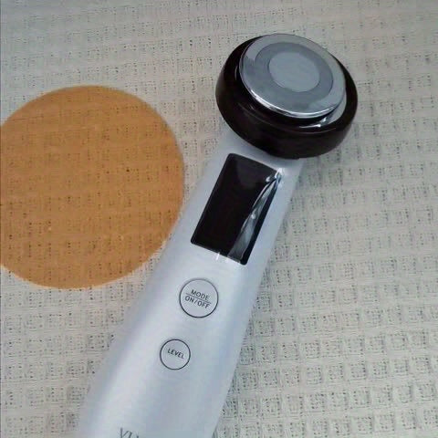 Vlvee Facial Beauty Instrument: Vibrating Massage with Four Color LED Lights - Clean, Deep, Hot, And Eye Care Modes - USB Charged, No Fragrance