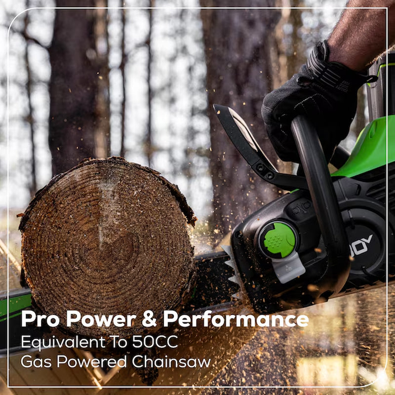 Pro 80-Volt 18-In Battery 4 Ah Chainsaw Battery Included Charger Included