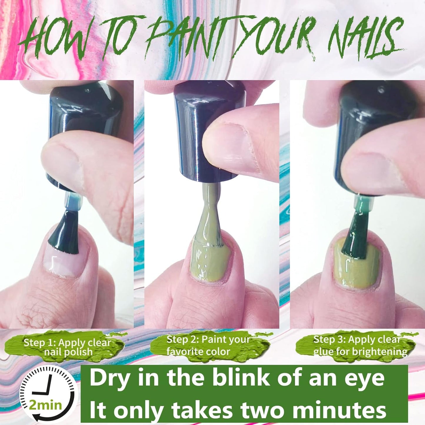 Nail Polish Set - Quick-Drying, Easy Peel-Off Nail Polish Kit for Women