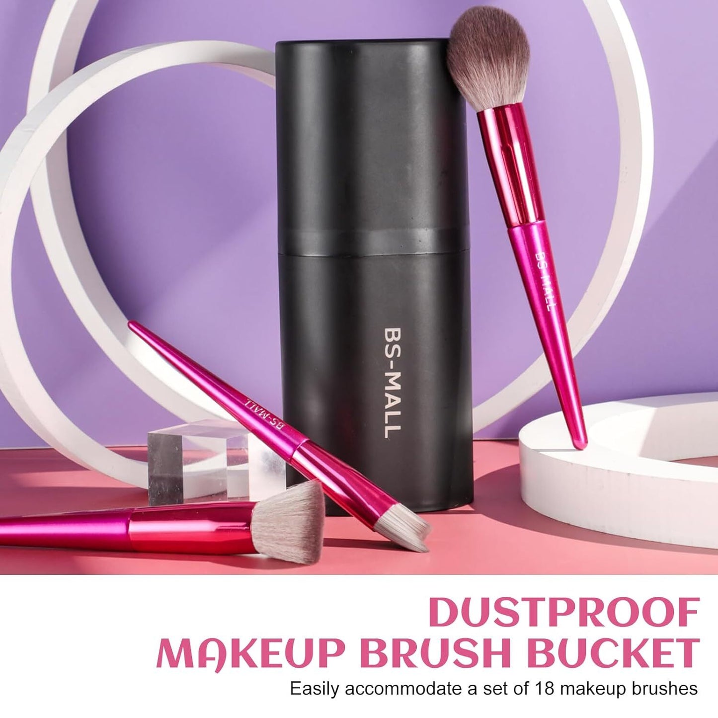 BS-MALL Makeup Brush Set 18 Pcs Premium Synthetic Foundation Powder Concealers