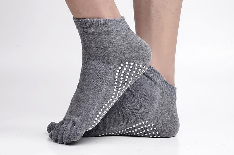 Men Pilates Socks Wholesale Cotton Breathable Non-Slip Massage Yoga Socks Cotton YOGA Sports Five-finger Socks 5 toe socks