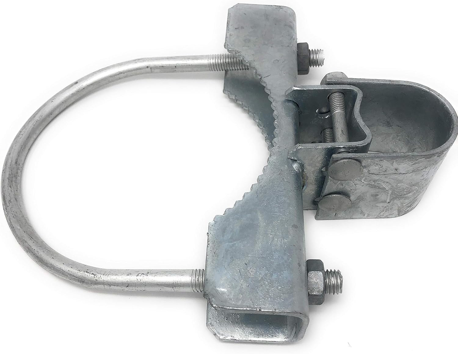 Pressed Steel Industrial Griptite Bulldog Hinge for Chain Link Gate - (2 Sets Pack) (6-5/8")