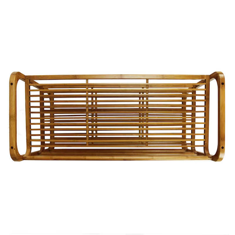 20.0-Inches H 3.0 Tier 12 Pair Brown Wood Shoe Rack