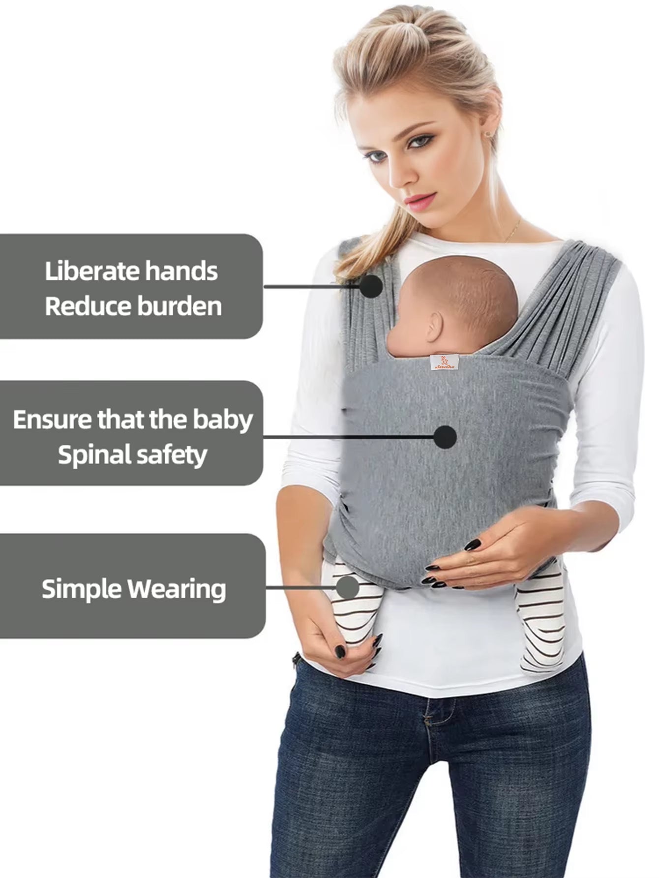 Baby Straps from Newborns to Toddlers - Elastic Baby Straps Hands-Free Baby Straps - Children'S Straps