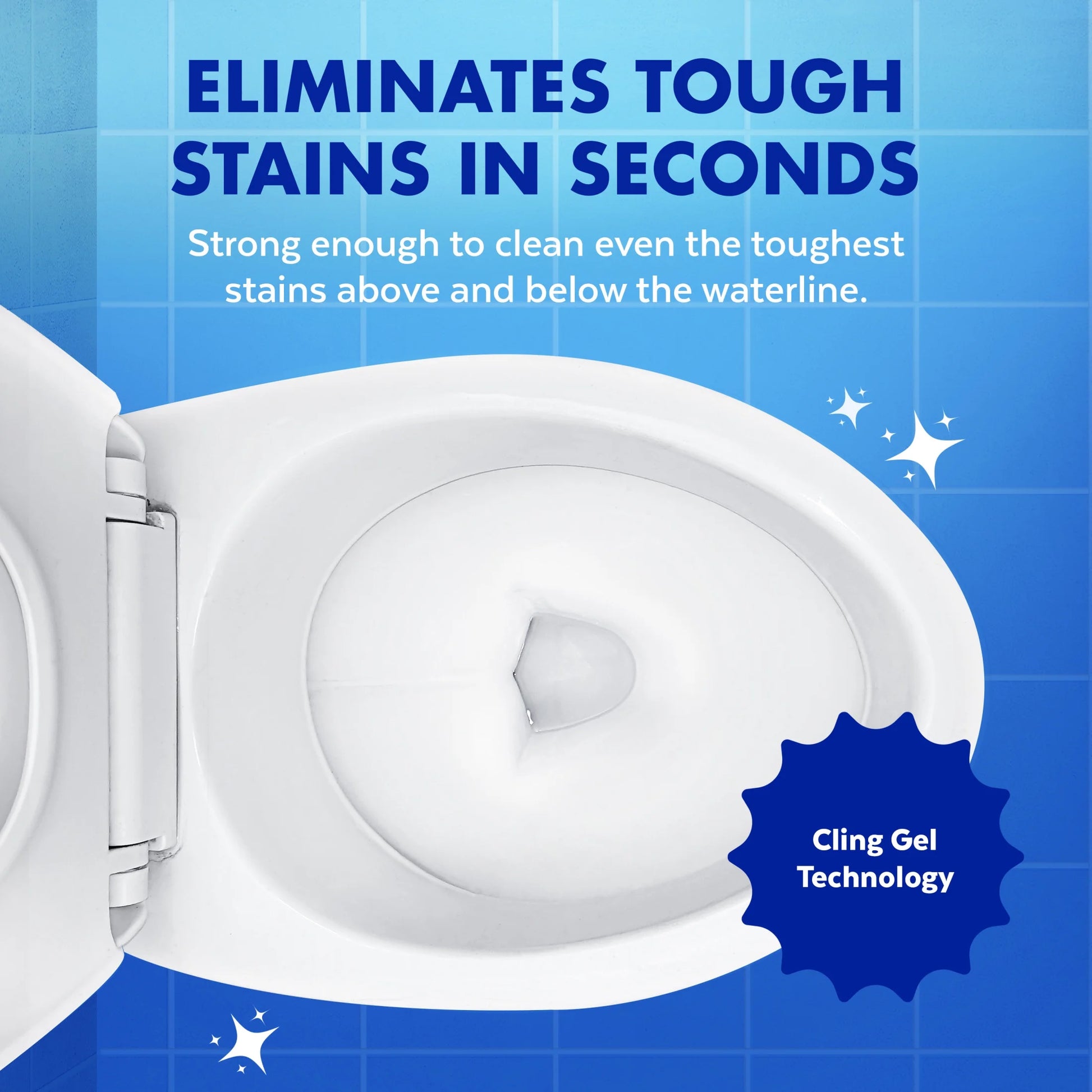 Power Toilet Bowl Cleaner Gel, Cleaning, Disinfecting and Stain Removal, 24 Oz, Pack of 2