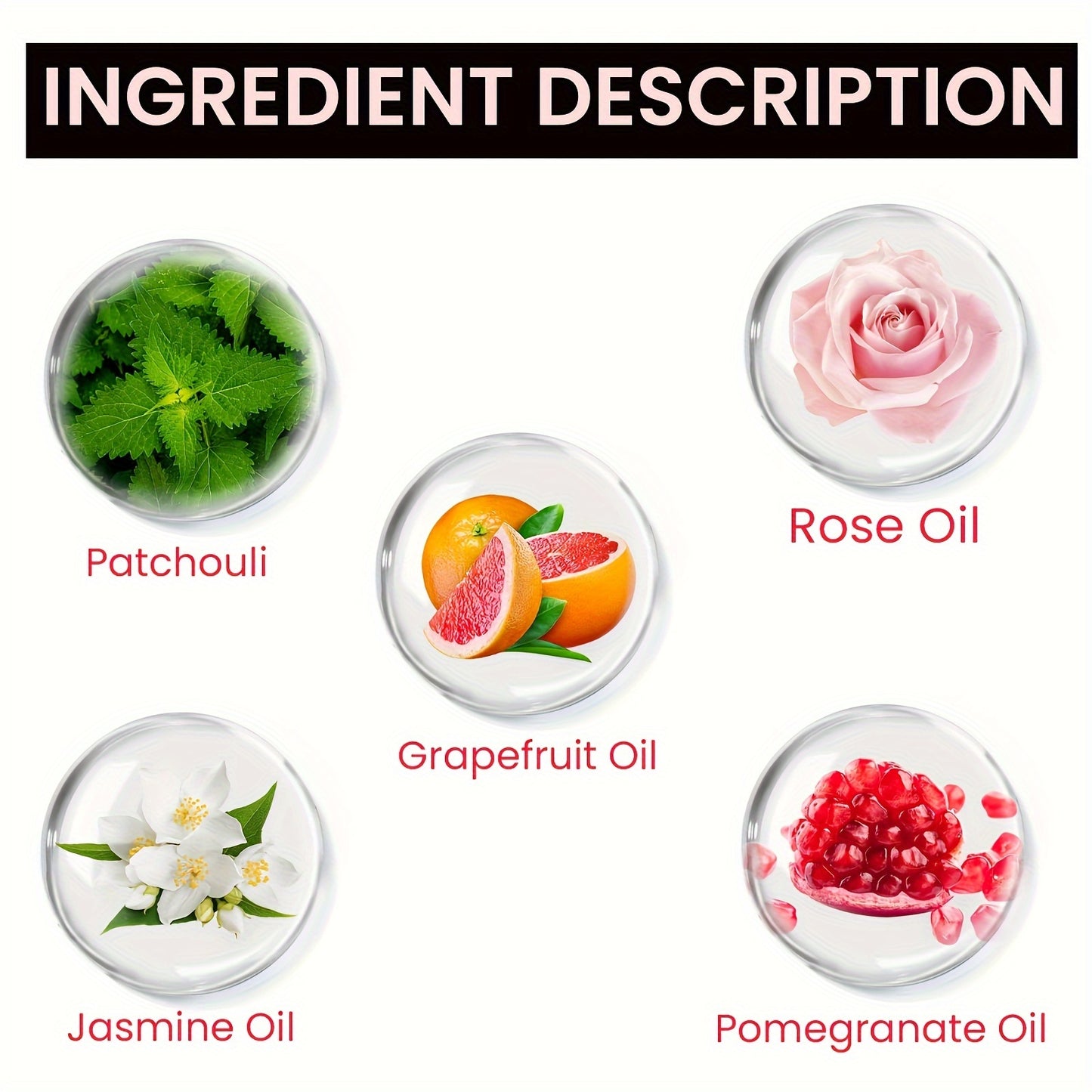 2 Pack Lady's Perfume, Natural Fresh Long-Lasting Floral Notes With Rose Oil, 0.36oz