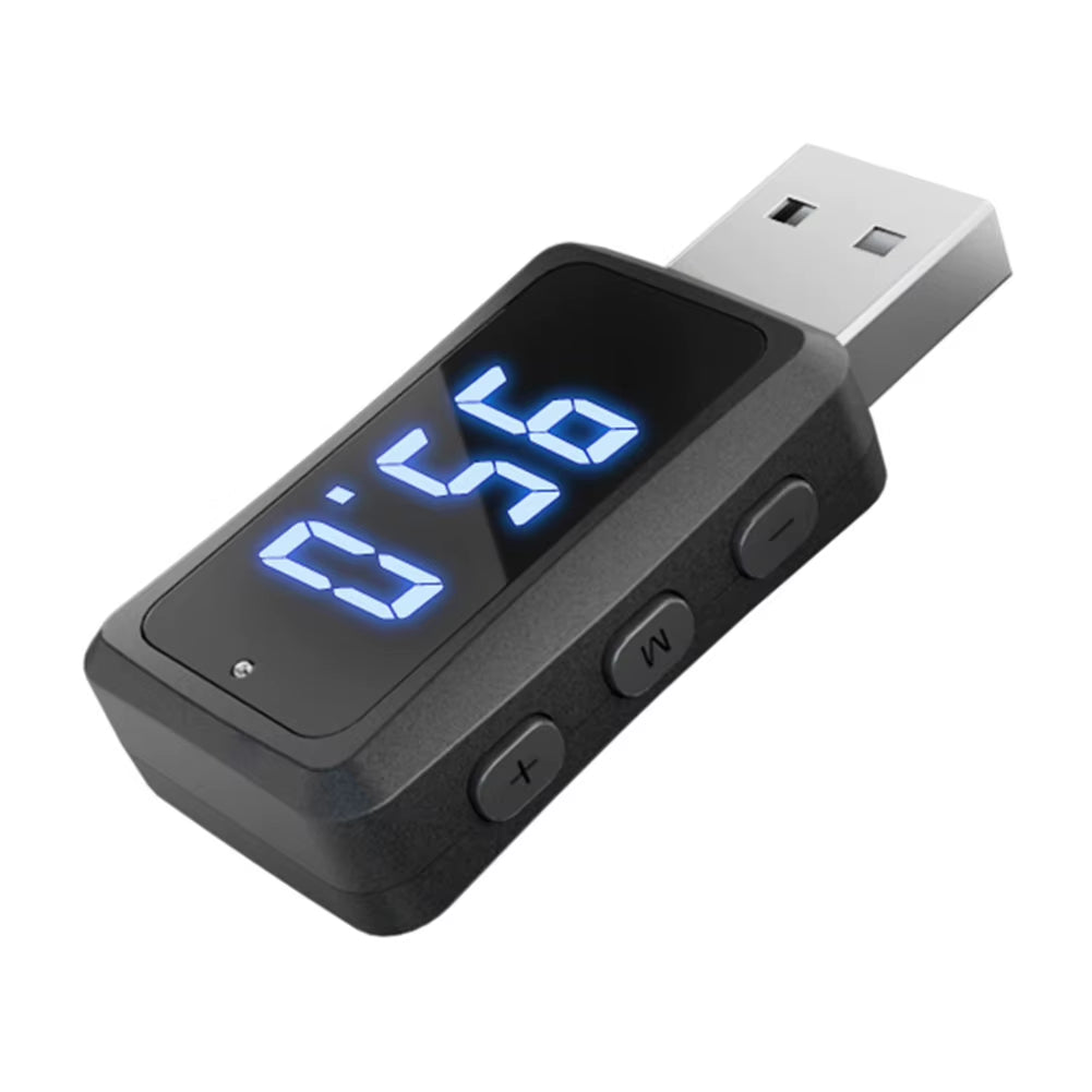 FM02 Auto Audio Wireless Adapter Handsfree Call USB Wireless Receiver Transmitter Dongle Bluetooth-Compatible Auto Accessories