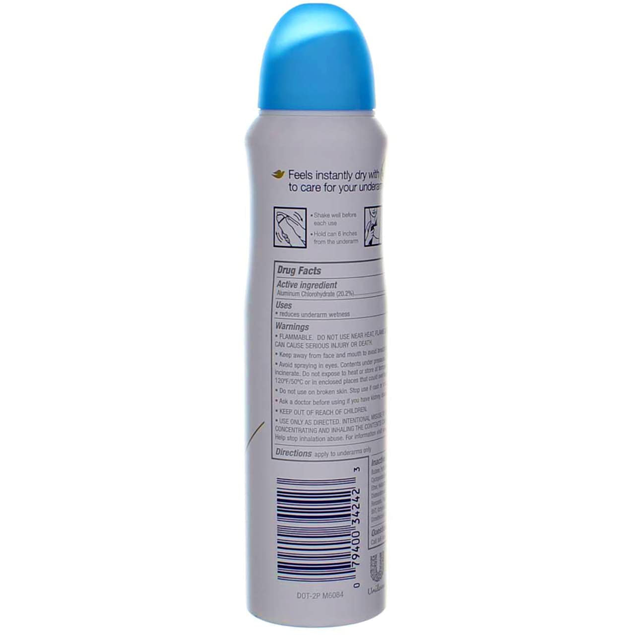 Dry Spray Antiperspirant, Nourished Beauty 3.80 Oz (Pack of 3)