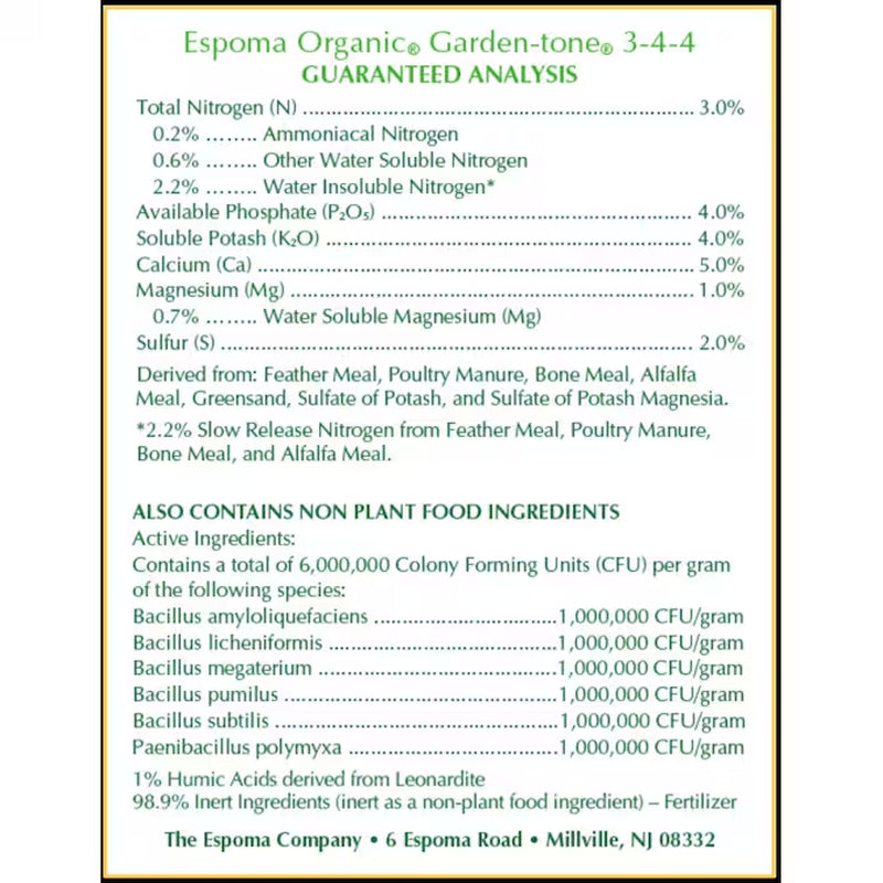 Garden-Tone 8-Lb 3-4-4 Organic Natural All Purpose Food