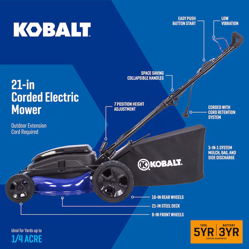 13 -Amp 21-In Corded Lawn Mower