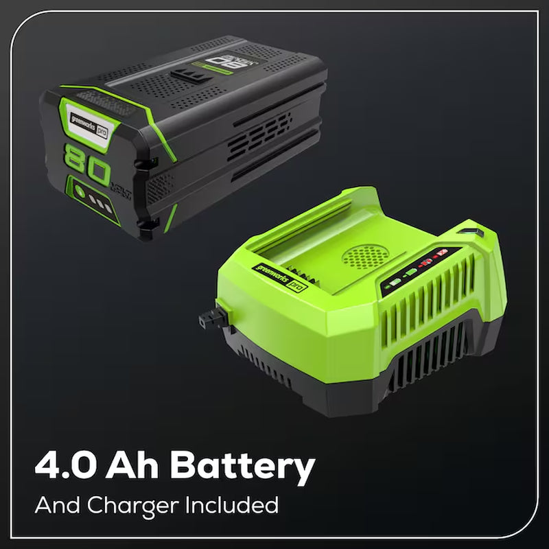 Pro 80-Volt 18-In Battery 4 Ah Chainsaw Battery Included Charger Included