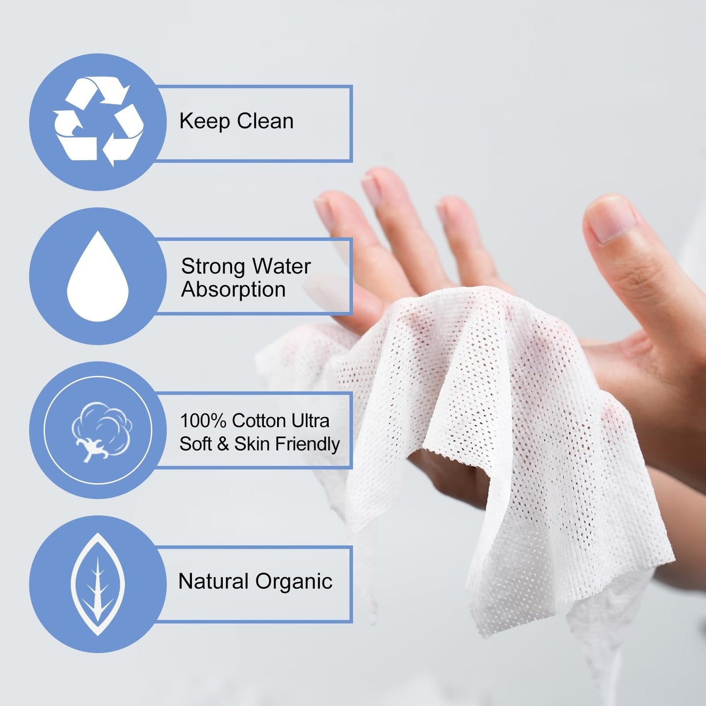 100 PCS Portable Compressed Towel Tablets, Disposable Travel Wet Towel, for H...