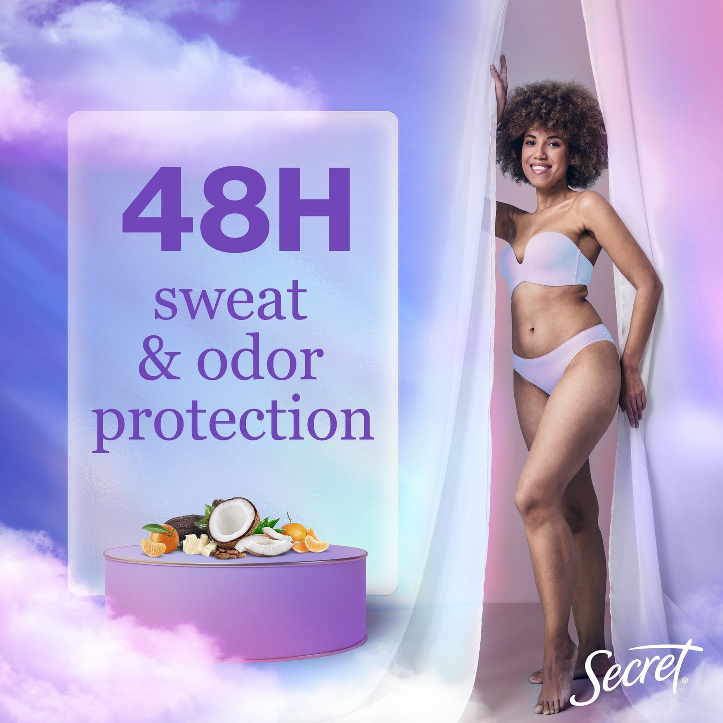 Weightless Dry Spray Antiperspirant & Deodorant for Women, Cocoa Butter Scent, 4