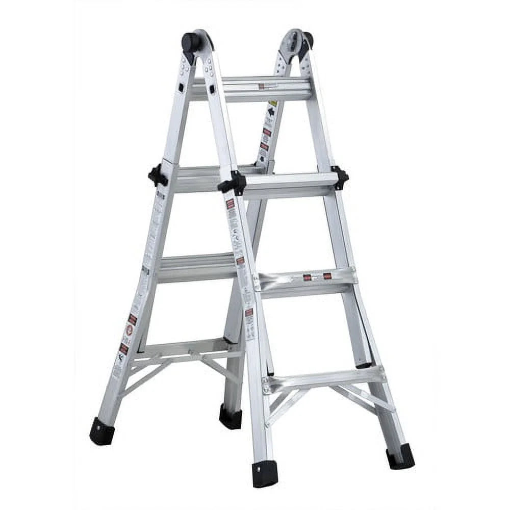 13' Aluminum Multi-Purpose Ladder, 14' Reach, 300 Lbs Load Capacity, L-2098-13