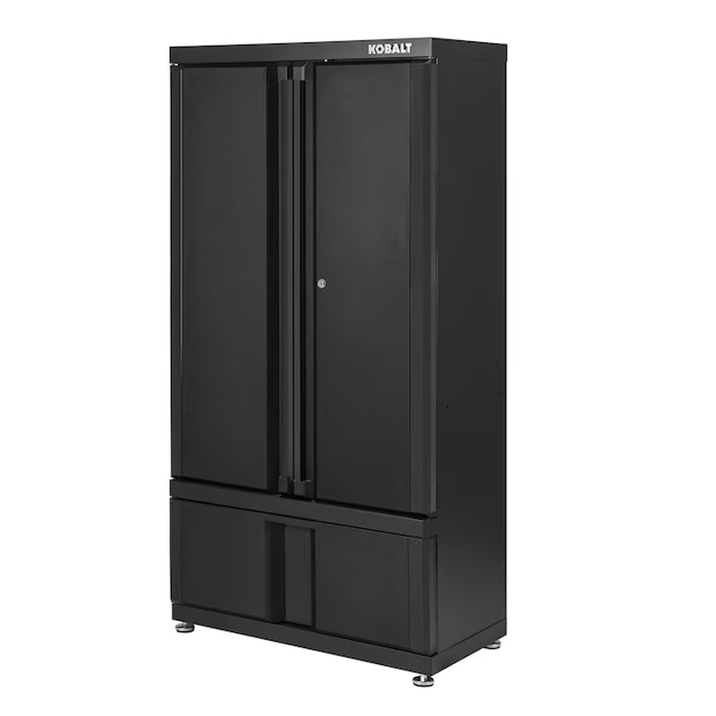 36-In W X 72-In H X 18.5-In D Freestanding Steel Garage Cabinet in Silver