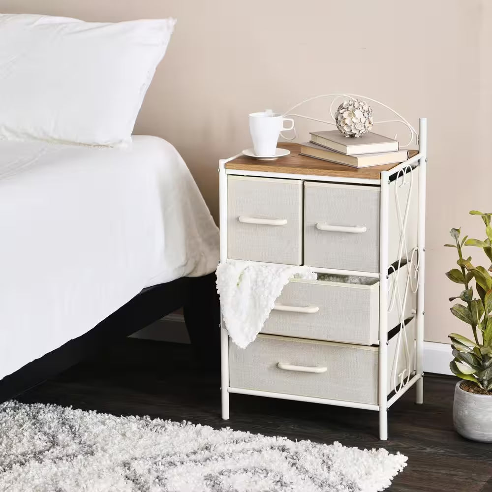 Victoria Coastal Oak 31.7 In. Accent Cabinet with 4-Drawers
