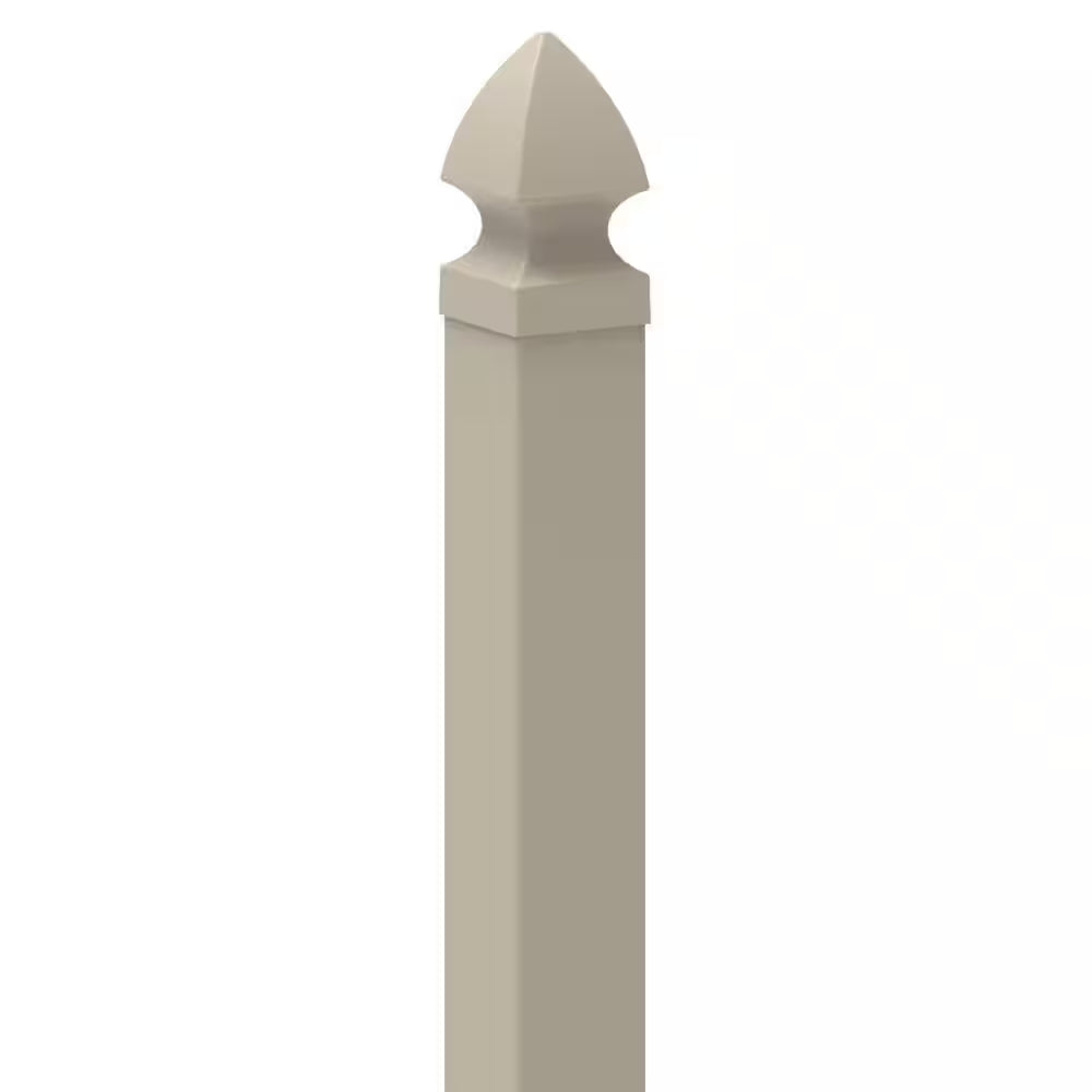 Windham 5 In. X 5 In. X 104 In. Clay Vinyl Fence Post with Hardware