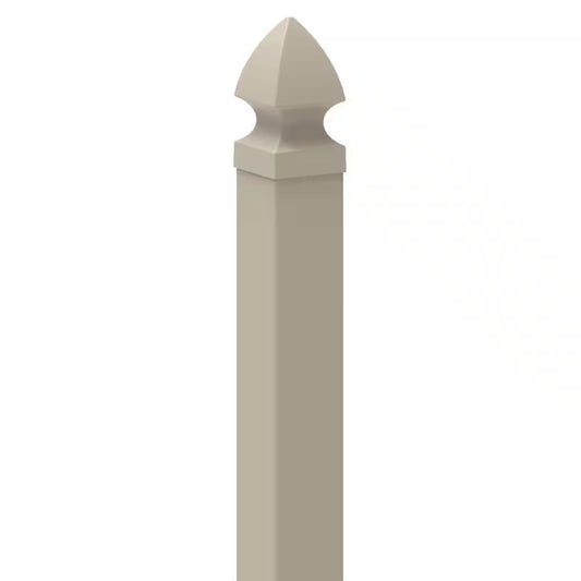 Windham 5 In. X 5 In. X 104 In. Clay Vinyl Fence Post with Hardware