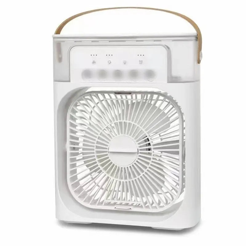 Portable Humidifier Fan Air Conditioners USB Electric Fan LED Night Light Water Mist Fun 3 in 1 Air Cooler Humidifie for Home