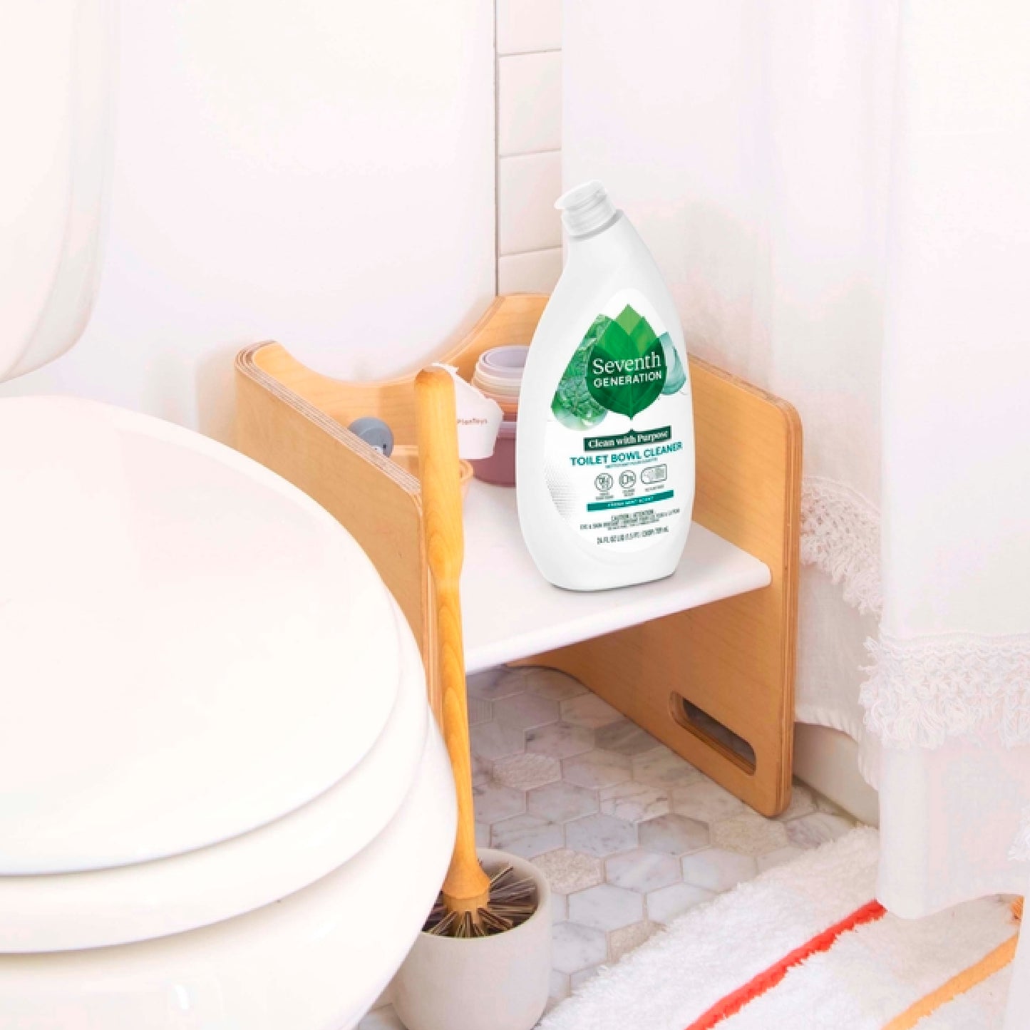 Toilet Bowl Cleaner without Chlorine Bleach, Fresh Mint Ammonia Free, 24 Oz
