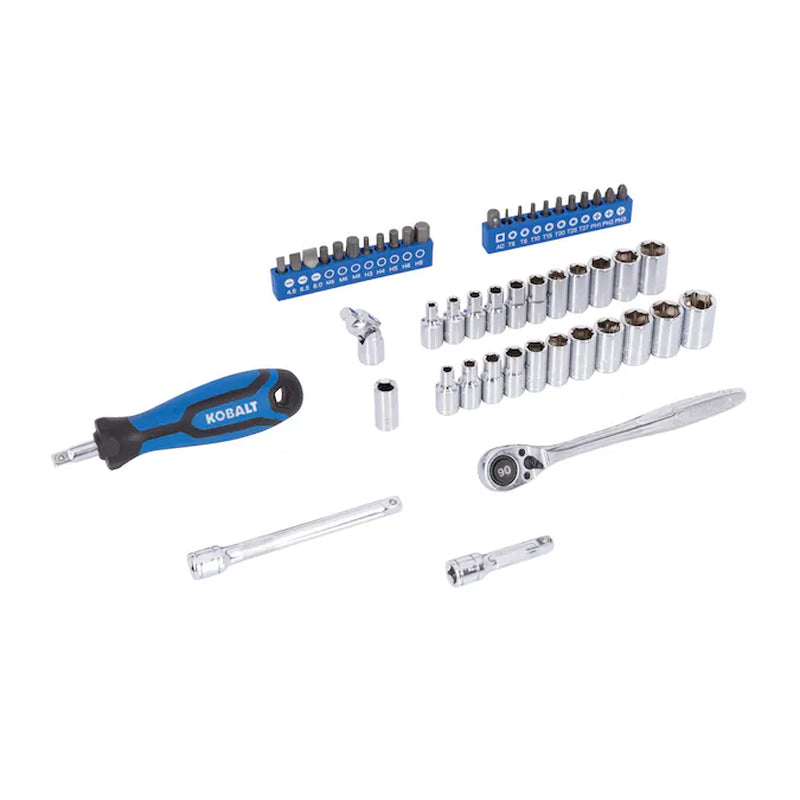 50 -Piece Standard (SAE) and Metric Mechanics Tool Set with Hard Case
