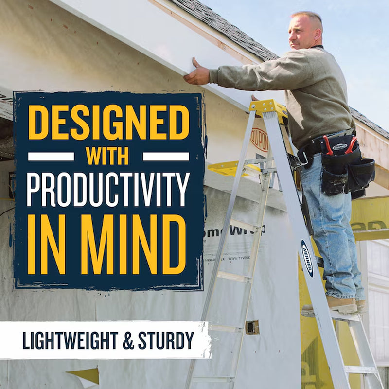 300 4-Ft ( 8-Ft Reach Height ) Aluminum Type 1 - 250 Lbs. Load Capacity Step Ladder