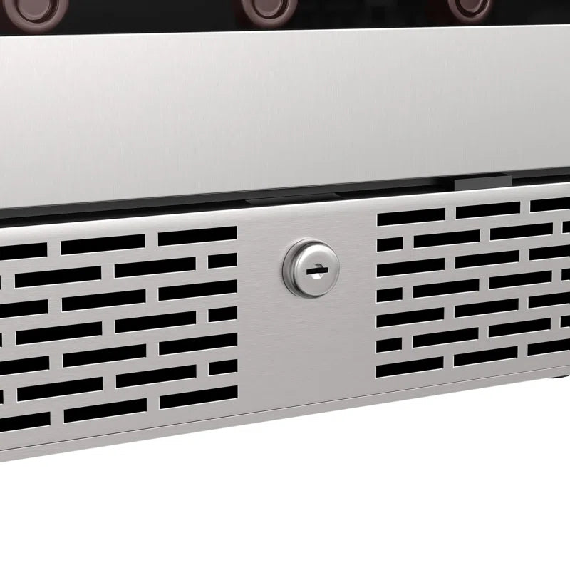 Four Zone 30'' Freestanding 46 Bottle Wine Refrigerator with French Doors