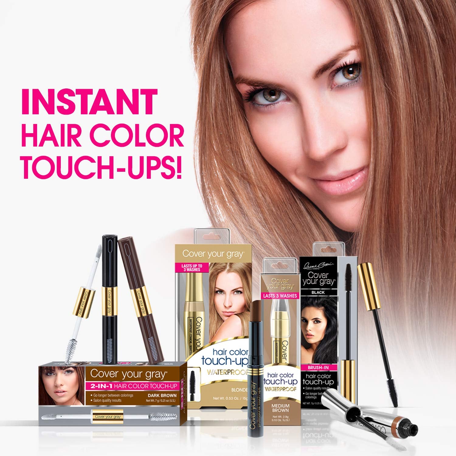 Cover Your Gray Hair Color Touch-Up Stick - Black (2-Pack)