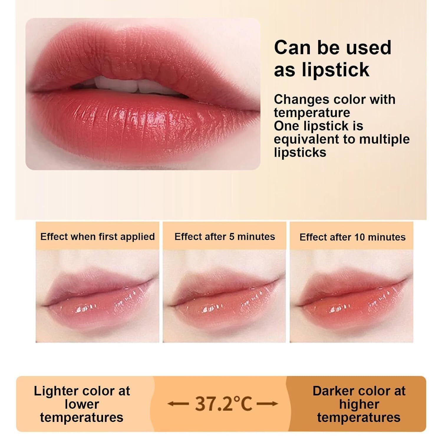 Bymolia Transferproof Color Changing Lipstick, Lipstick Pink