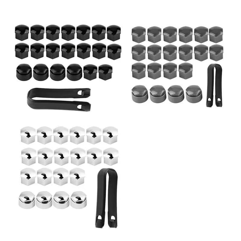 16Pcs 17Mm Nut Car Wheel Auto Hub Screw Protection Anti‑Theft Cover Cap Auto Accessories