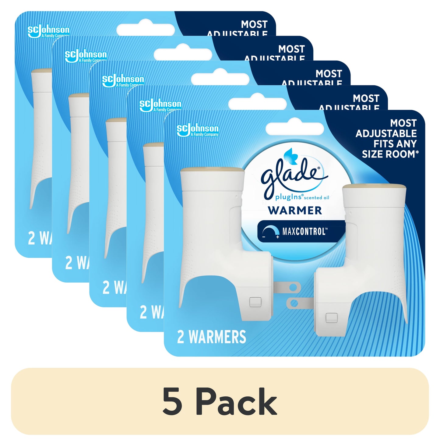 (5 Pack) Plugins Air Freshener Warmer, Holds Essential Oil Infused Wall Plug in Refill, 2 Count