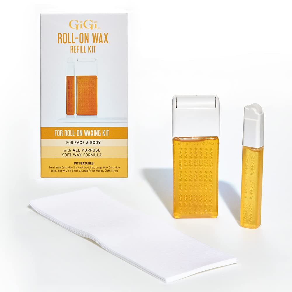 Roll on Wax Kit Refills – All-Purpose Soft Wax Roller Kit for Face & Body Hair Removal, 0.8 Oz, 3 Pack