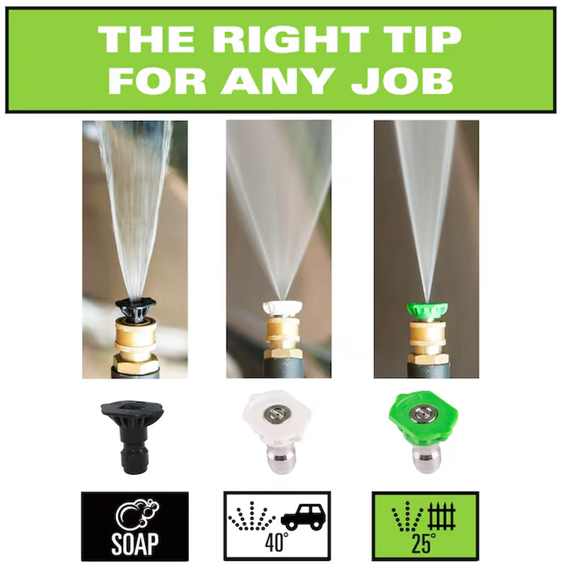 2000-PSI 1.1-GPM Cold Water Electric Pressure Washer-In with 3 Spray Tips