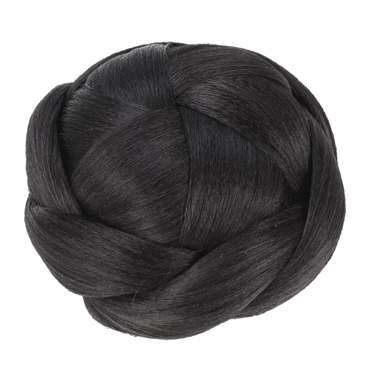 Updo Bun Wig 1B# Donut Hair Womens Hat Human Hair Braided Ladies Wigs Ponytail Extension Short Braids Wig Extend to Weave Miss