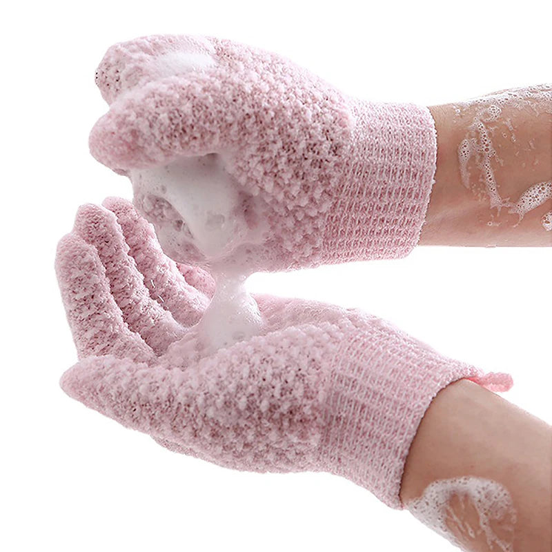1PC Shower Scrub Gloves Bath for Peeling Exfoliating Gloves Massage for Body Scrub Sponge Wash Skin Moisturizing SPA Mitt