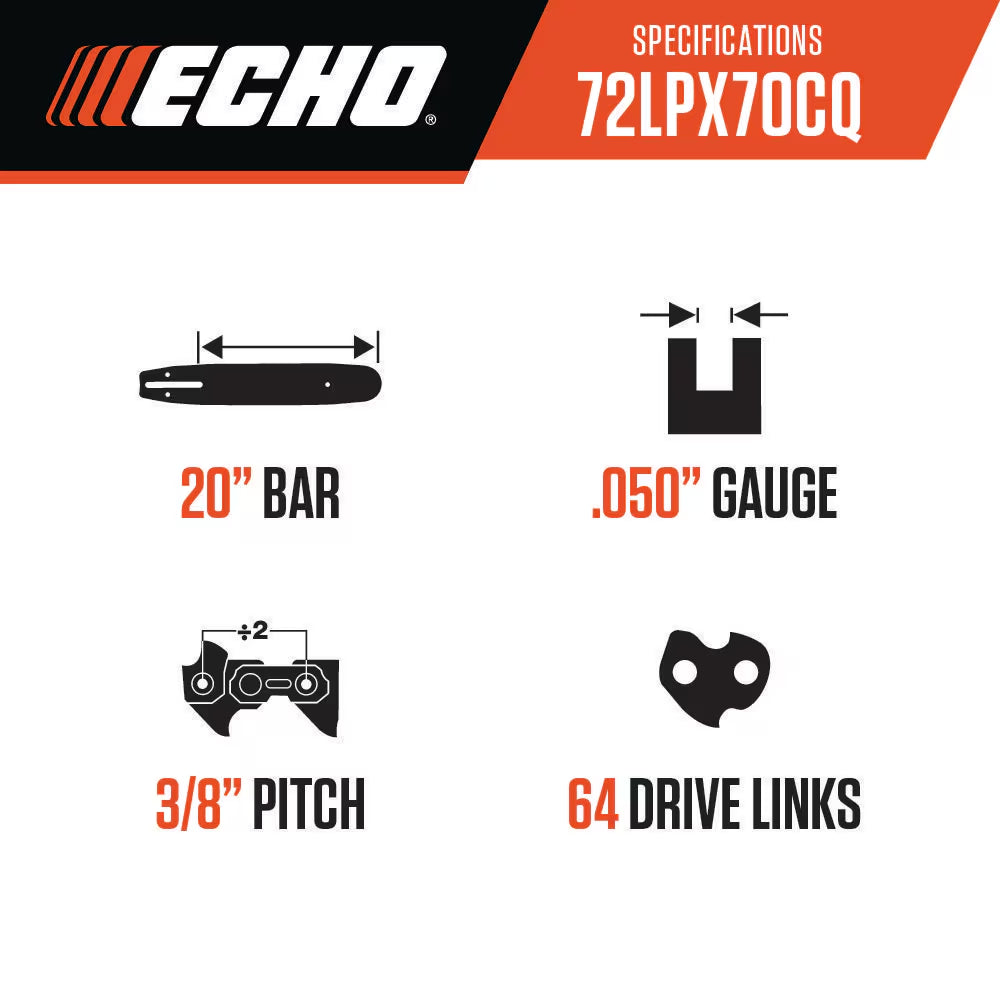 20 In. Chisel Chainsaw Chain - 70 Link