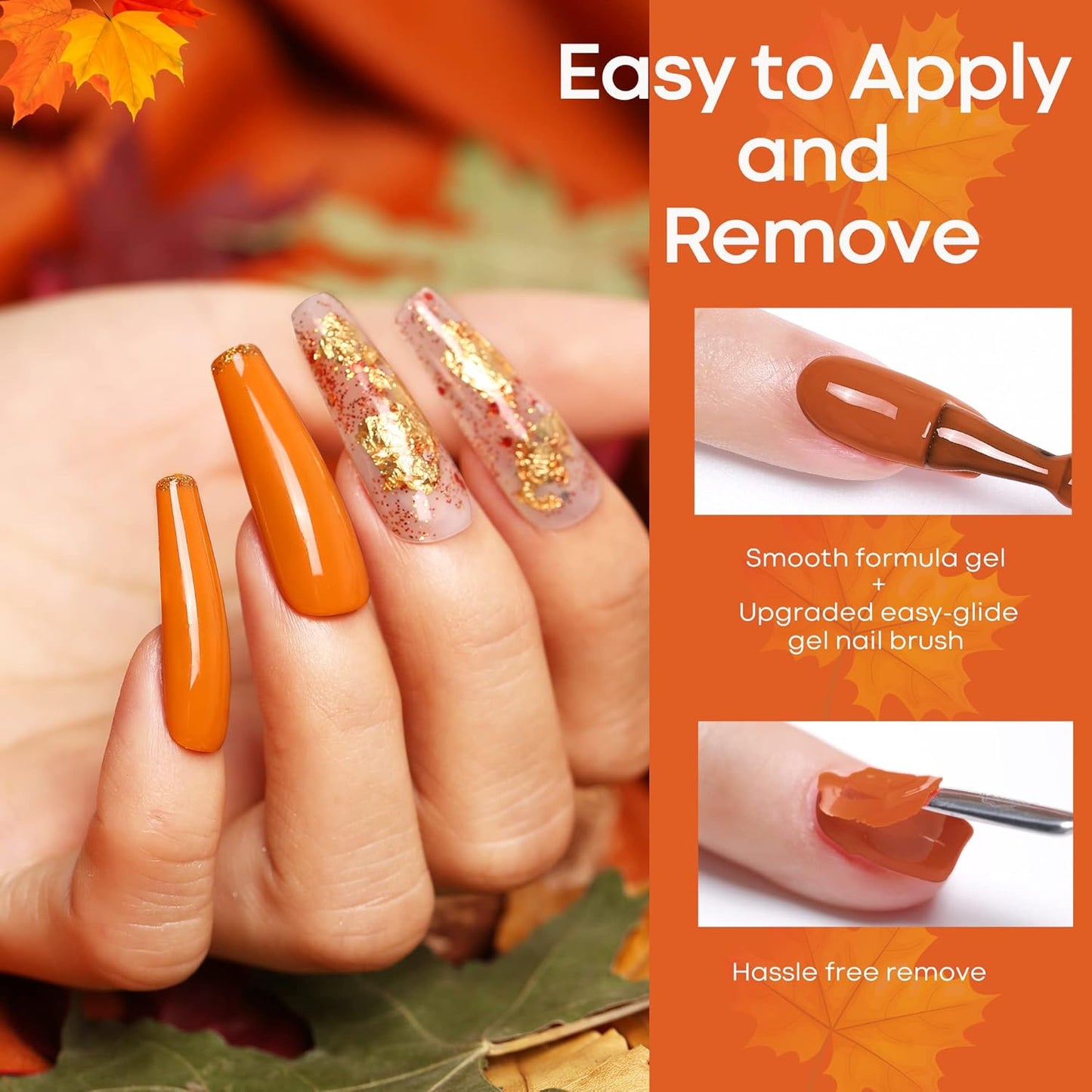 20 Colors Gel Nail Polish Kit, Fall Winter Gel Polish Set Soak off Nail Polish K