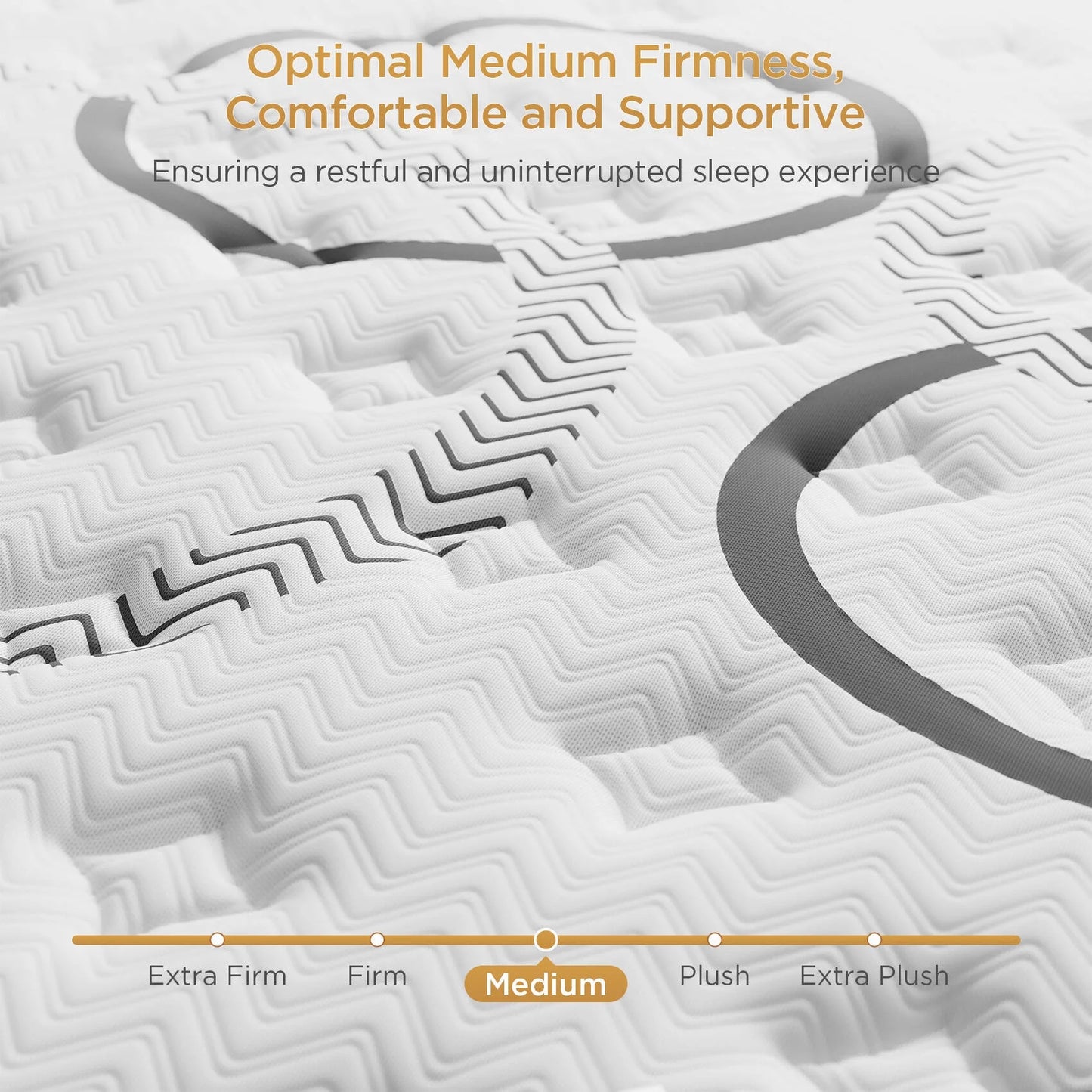 King Mattress 12" Hybrid Gel Memory Foam Mattress with 930 Individually Wrapped Pocket Coils, Medium Firm Support, Pressure Relief, Mattress in a Box