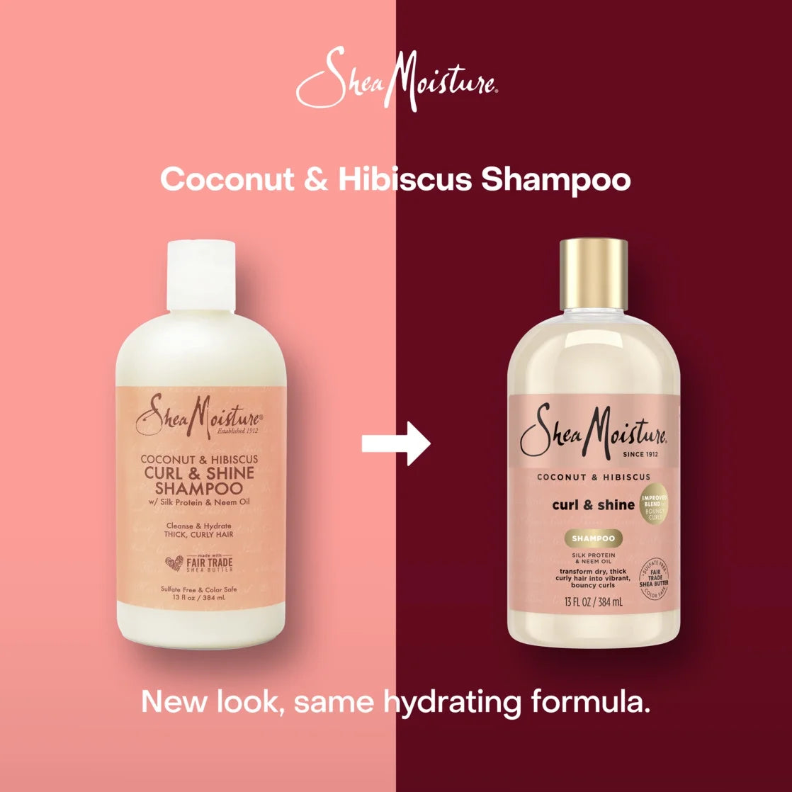 Curl and Shine Coconut Shampoo Coconut & Hibiscus, 13 Fl Oz