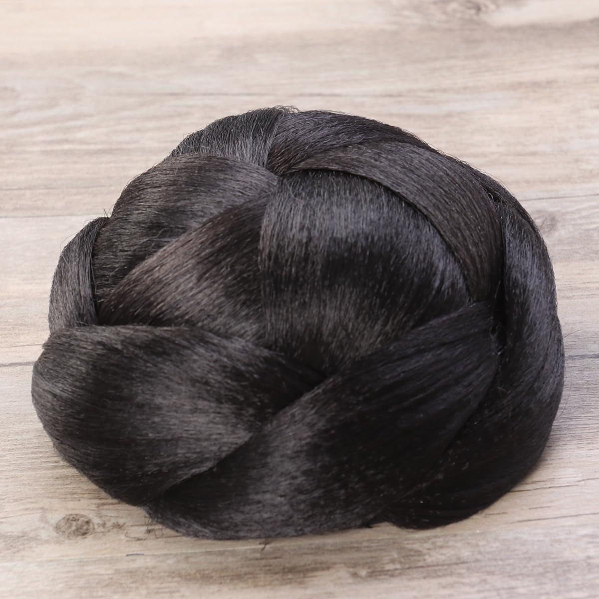 Updo Bun Wig 1B# Donut Hair Womens Hat Human Hair Braided Ladies Wigs Ponytail Extension Short Braids Wig Extend to Weave Miss