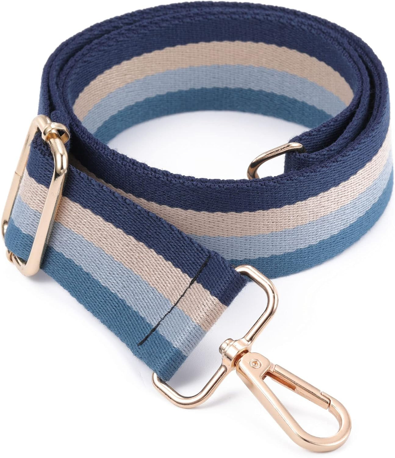 Purse Straps Replacement for Handbag Wide Crossbody Bag Straps Replacement Adjustable Shoulder Luggage Straps (Blue Stripe)