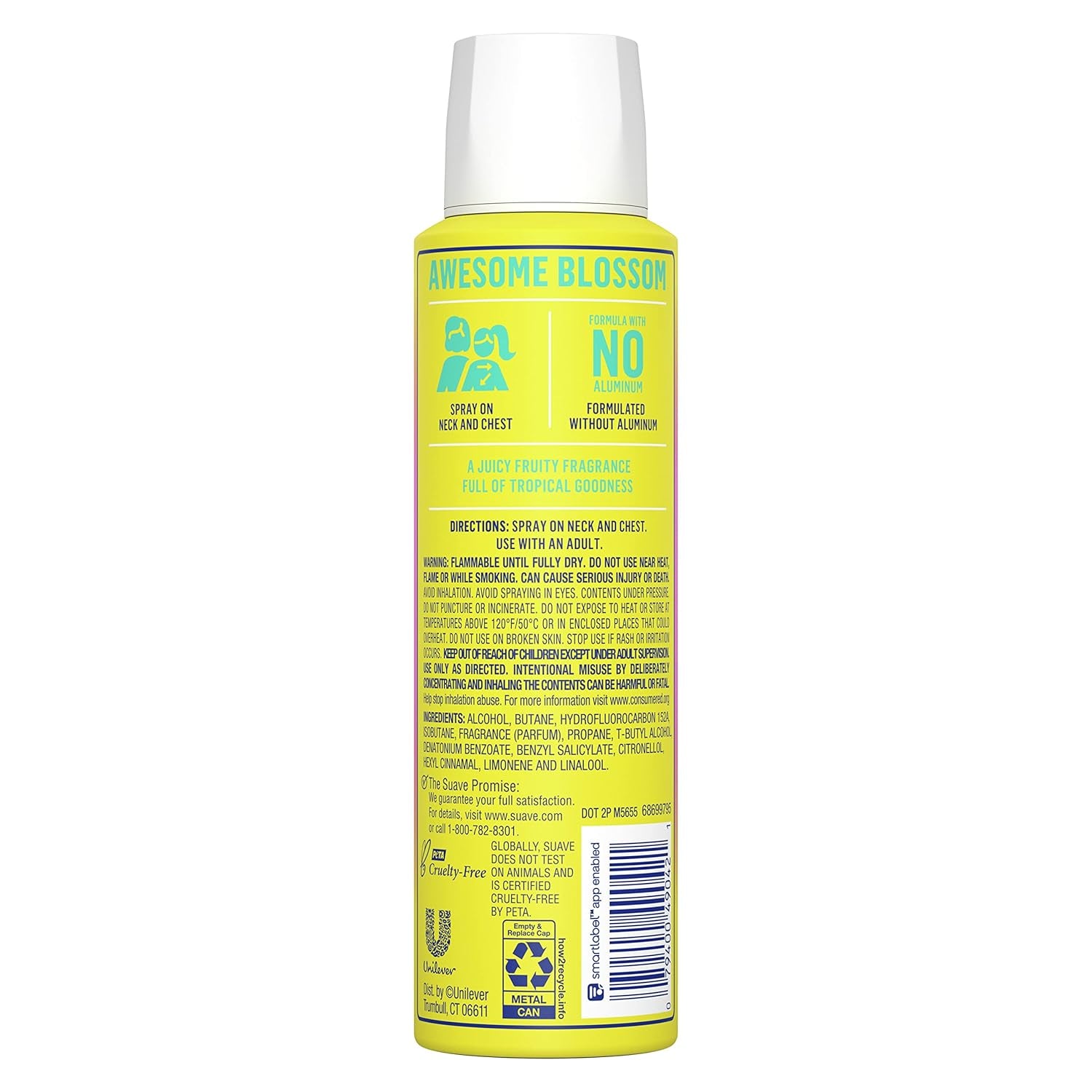 Fresh Vibes Deodorant Body Spray, Aluminum Free 48 Hour Deodorant Protection, Awesome Blossom Dermatologist Tested, Body Spray Deodorant 4 Oz