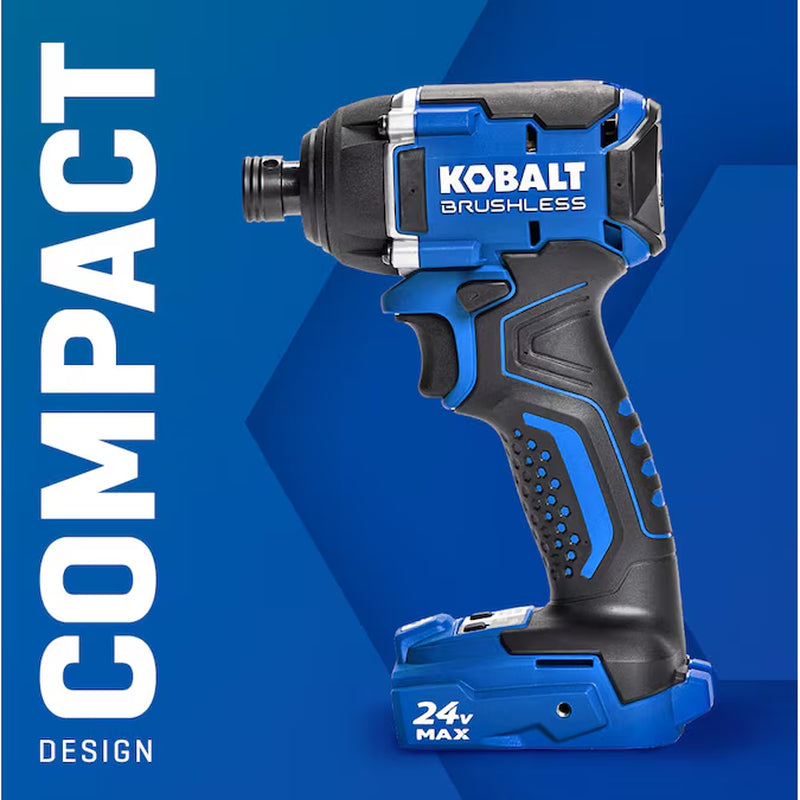 24-Volt 2-Tool Brushless Power Tool Combo Kit with Soft Case (1-Battery Included and Charger Included)
