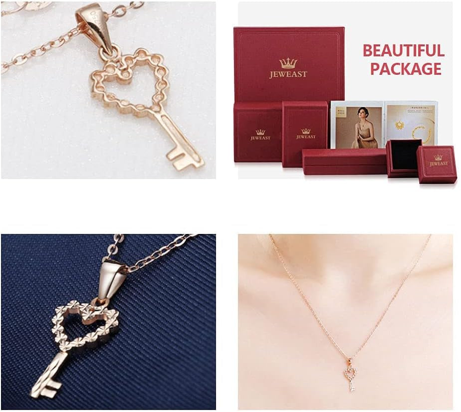 18K Solid Gold Necklace for Women Real Gold, Dainty Cute Pendant Gift for Girl Wife Mom, Pure Gold with Certificate Fine Jewelry for Birthday Wedding Prom, 16 to 18 Inch