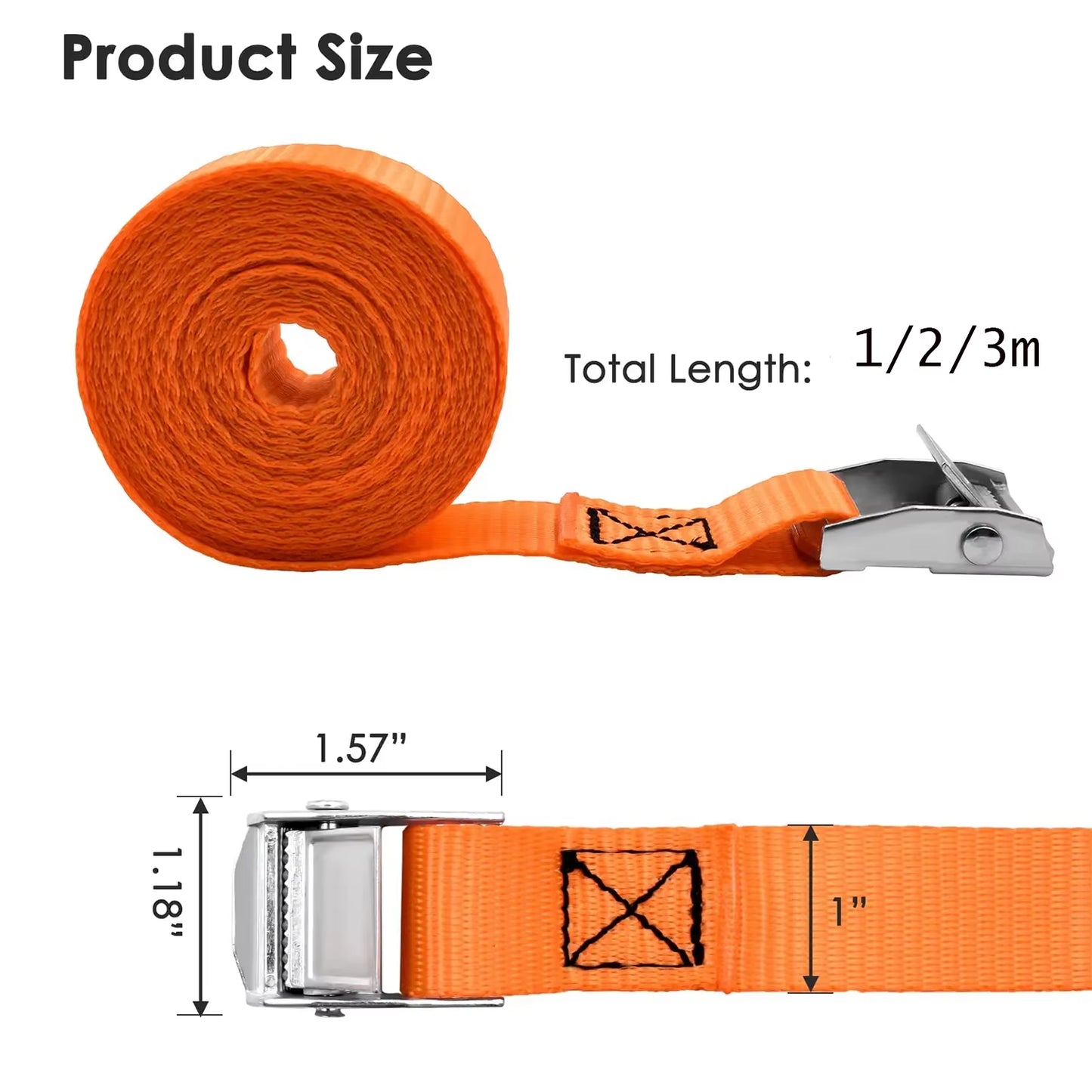Tie down Straps Adjustable Lashing Straps Ratchet Straps Heavy Duty Ratchet Tie down Straps Cargo Straps with Cam Buckle Suitab